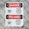 Signmission Pesticide Storage Hazardous Bilingual Danger Sign, Plastic, 7in W x 10in L, 2PK OS-2PACK-DS-P-710-VS-1527 - alternate 8